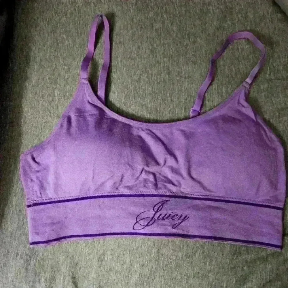Juicy Couture Bralette- Purple/ on purple. Size L